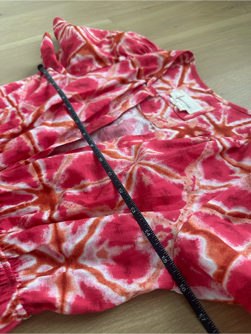Anthropologie Somerset Mini Dress Size Small Pink White Smocked Printed Dress - Picture 14 of 14
